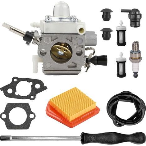 Carburetor Kit 4147-120-0625 for FS240 FS240C FS240R FS240RC FS260C FS260R FS360C FS410C with Air Filter 41471410300 with Air Filter and Spark Plug, Oil Seal and Hose