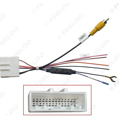 Compatible with Toyota 28-pin reversing/backup camera cable adapter, original car camera/navigation head unit upgrade cable. (1/5)