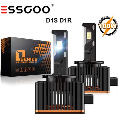 Kit de 2 phares LED 100 W D1S D2S D3S 20000 lm, sans erreur Canbus, ampoule blanche 6500 K IP68 DÉFENSIVE (100 W/Lampe) - D1S (1/5)