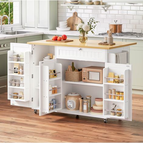 Küchentisch mit Klapparbeitsplatte 120x70x92 MDF OKMYHOME (1/5)