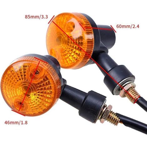 intermitentes universales impermeables de 12 V para motocicletas, scooters, quads, motos cruiser y vehículos todoterreno. (1/3)