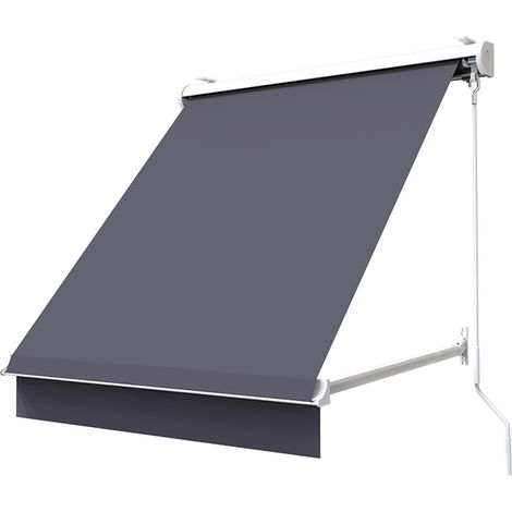 Store banne à projection 100 x 70 cm – Alimentation manuelle – Aluminium extrudé – Projection ajustable 0° à 135° – Résistance au vent Classe 2 – Sunny Inch (1/5)