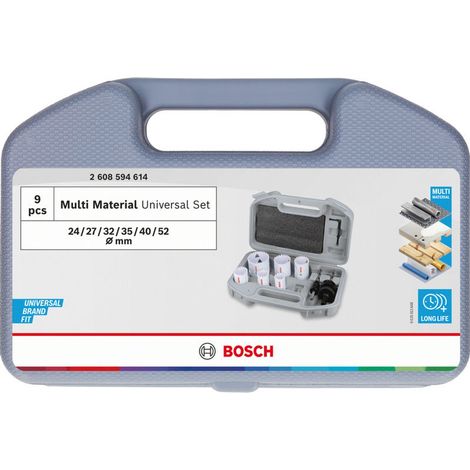 Bosch Lochsägen-Set mit Gewinde Multi Material, 24 27 32 35 40 52 x 40 mm