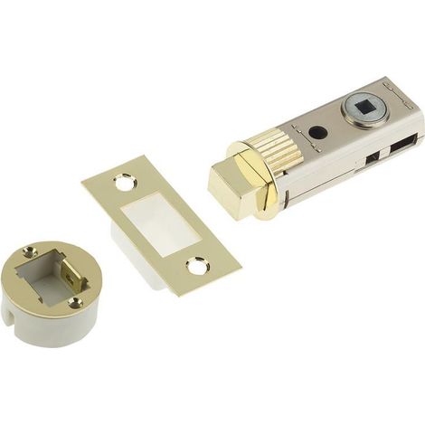 UNION FastLatch Easy Fit Brass Bolt, 60mm (2.5-inch) Length, Model JFL27-PB-2.5 (1/3)
