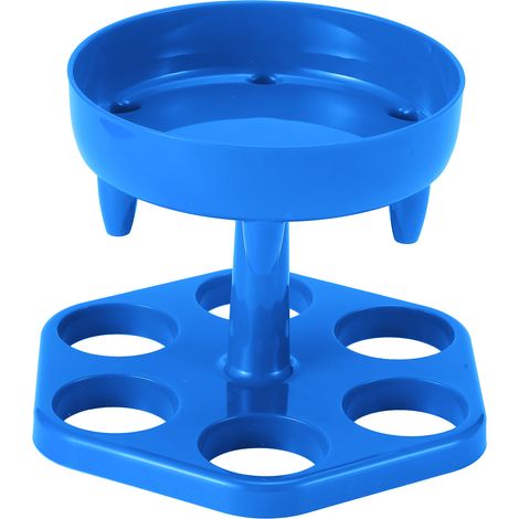 Drehbarer Schnapsglasspender für 6 Personen, Spirituosenaufbewahrung und Weinregal, blaue Partyartikel (1/5)