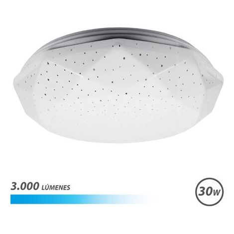Elbat Bombillas LED de la Marca Modelo Serie Neptuno Aplique de Techo LED 30W 3000lm - 6500K Luz Fria - Diametro 28cm