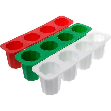 Silicone 4 Tasses en Forme De Glaçon Shot Verre À Vin Gel Moule Maker Outil (1/5)