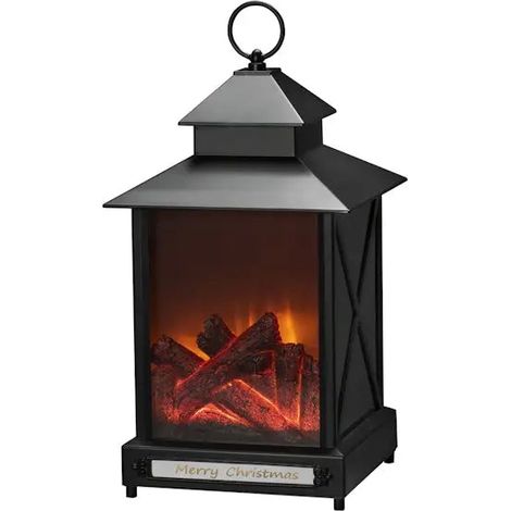 [GEBRAUCHT] B-Ware Konstsmide Laterne Lampe Led Kamin Dekoleuchte Schwarz Warmweiß Batteriebetrieb