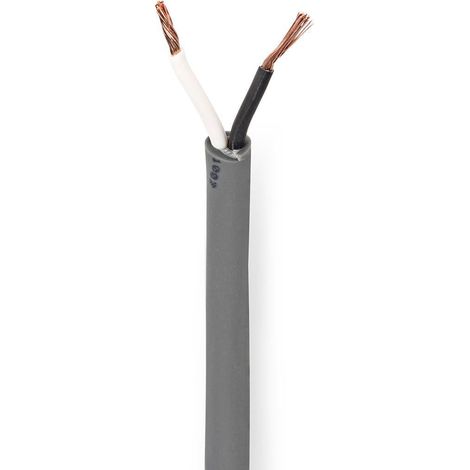 Cable de altavoz 2 x 150 mm cobre 1000 m redondo pvc gris oscuro bobina