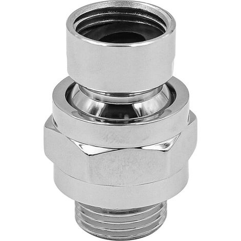 Kugelgelenk für Duschkopf, drehbarer Kugeladapter, verstellbare Duscharmverlängerung, Silber (1/5)