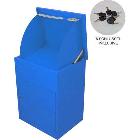 Paketkasten Paketbriefkasten Briefkasten für Pakete Briefkasten mit Paketfach Paketbox Postbox Paket-Dropbox Paketstation für zuhause Paket-Standbriefkasten Paket-Briefkasten abschließbar Blau