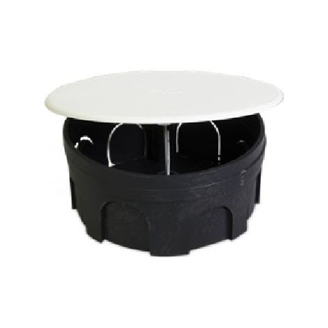 Caja de conexión redonda 40×80 con tapa garra metálica C18GM Blanco