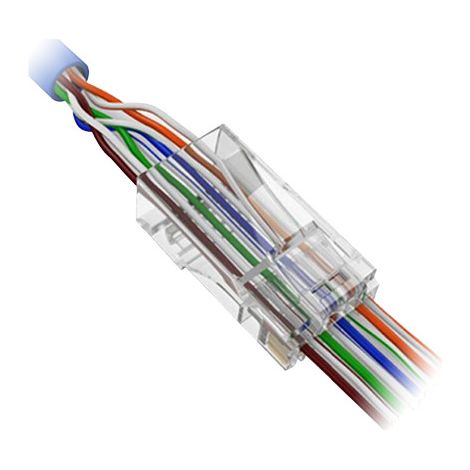Connettore facile Rj45 Utp Cat5e (50 pezzi) Con300-cat5-ez-50