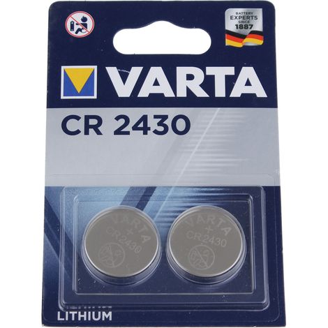 Lot de 2 piles lithium cr2430 d'origine