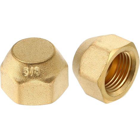 2Pcs Bouchon Évasé en Laiton 3/8" Filetage Femelle 7/16-20UNF (1/5)