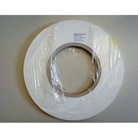 Bordo in ABS spessore 1mm bianco matrix con altezza 22mm, confezione da 50 metri