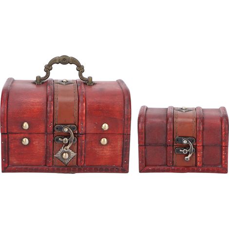 2 coffrets en bois avec charnière en alliage pour huiles essentielles, boîte de rangement décorative pour maison et bureau (1/5)