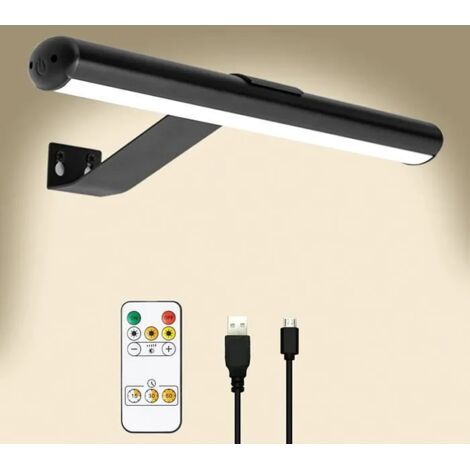Lampe Murale à Télécommande - LED Rechargeable - 3 Couleurs - 300 Lumens - Design Contemporain
