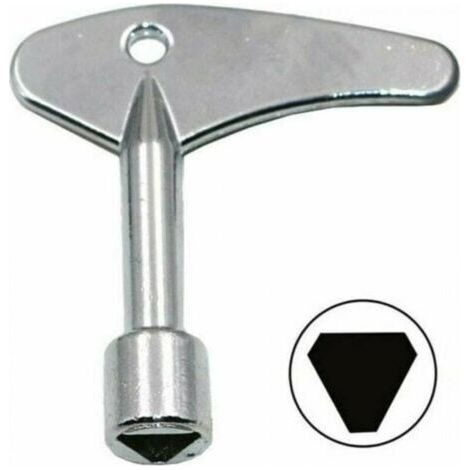 Lot de 2 clés triangulaires de 9 mm avec interrupteur à clé triangulaire pour ascenseur électrique à gaz d'urgence (1/4)