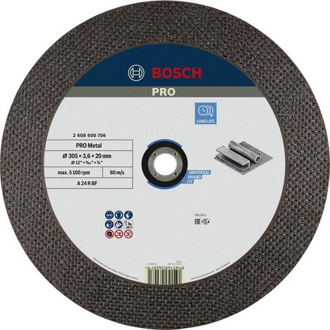 Bosch Accessories Expert for Metal A 24 R BF 2608600706 Disco di taglio dritto 300 mm 1 pz. Acciaio