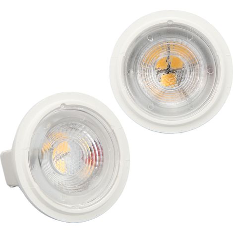 Lot de 2 ampoules LED MR11 AC12V 3W 300LM, projecteur haute luminosité pour magasins de vêtements et éclairage paysager, lumière chaude 2700K-3000K (1/5)
