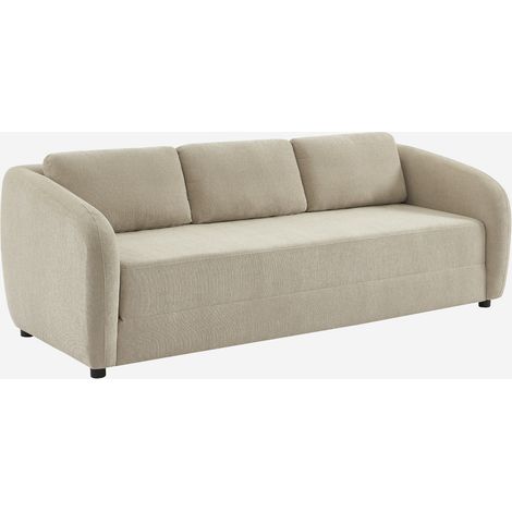 Sofá cama convertible en tela chenilla, 3 plazas (1/5)