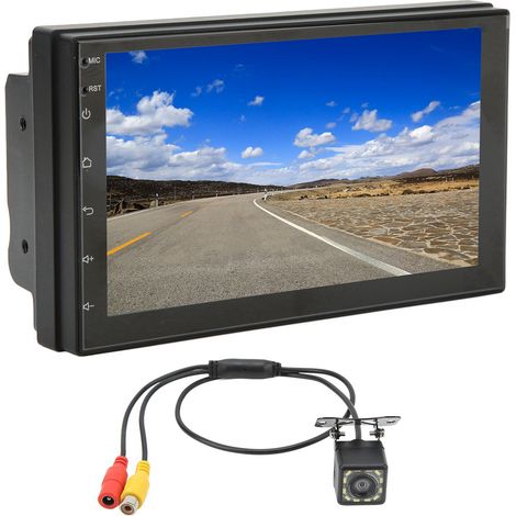 Système audio de voiture compatible avec Android 11, écran tactile IPS de 7 pouces, HD 1080P, avec navigation GPS, connectivité téléphone portable et lecteur multimédia. (1/5)