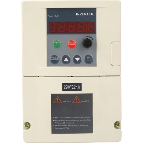 Variateur de fréquence monophasé 2.2kW JH-S2-2T-022 entrée 220V sortie triphasée pour pompe et moteur (1/4)
