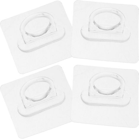 ganci adesivi da parete trasparenti per asta doccia, supporto per bottiglia, ganci adesivi per appendere oggetti in doccia, cucina (1/5)