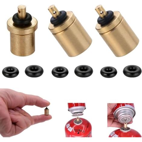 Lot de 3 adaptateurs de recharge de gaz pour cartouche Thermacell - Pour réservoir de gaz butane - Réservoir de bouteille de réchaud - Pour camping, randonnée