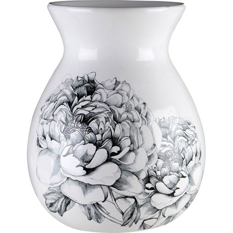 Premier Housewares White and Black Bloom