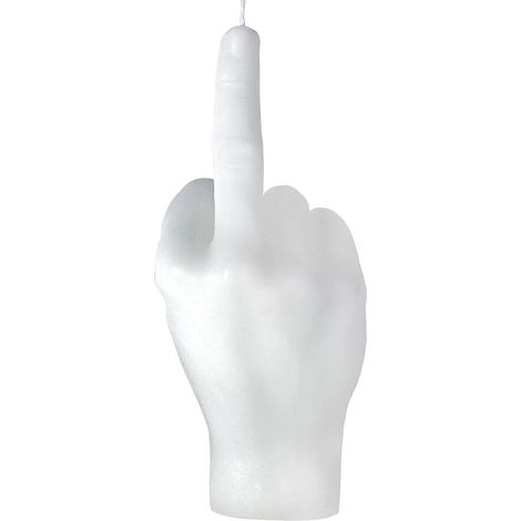 MIDDLE FINGER CANDLE : Bougie Parfumée et Originale en Forme de Doigt d'Honneur Blanc