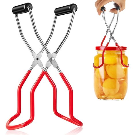 Pince À Bocaux - Acier Inoxydable - 22,6 Cm - Pour Bocaux En Verre Et Confitures - 1 Pièce