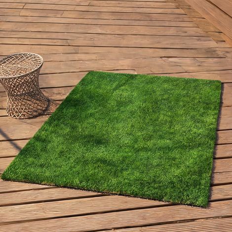 Tapis de sol en gazon artificiel 100 x 200 cm aspect réaliste (1/5)