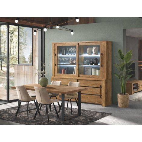 Salle à manger complète OTTARIA (grande vitrine + table) (1/5)