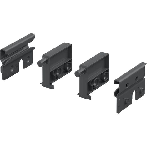 Hettich Tablarbodenarretierung, Set, anthrazit, links und rechts (1/3)
