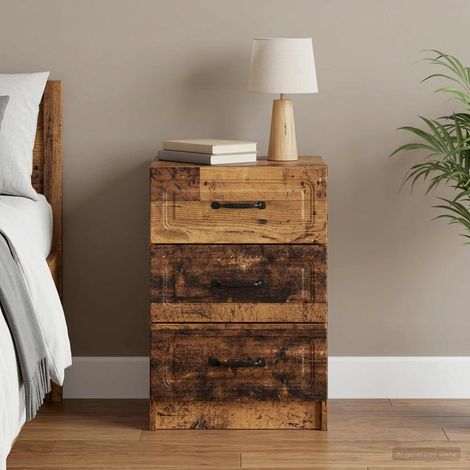 vidaXL Armadio da Notte con cassetto Legno antico 43 x 41 x 63,5 (1/5)