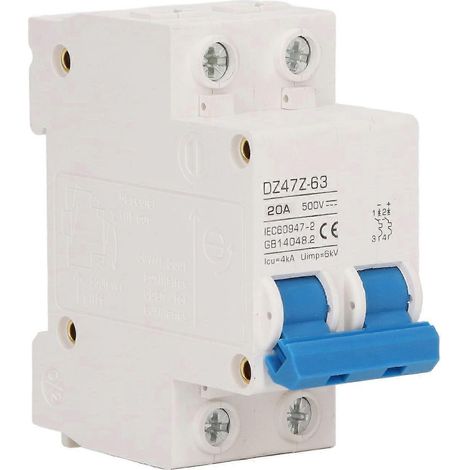 2-poliger Mini-Gleichstrom-Leistungsschalter 4 kA Icu 6 kV Uimp Schnell auslösend Kleinleistungsschalter für Solar-PV-Systeme DC50