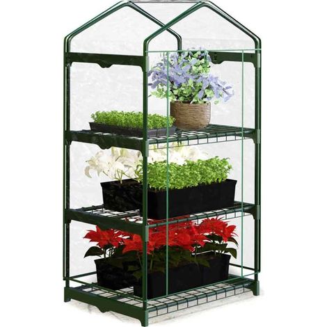 Greenhouse with shelves 69 x 49 x 125 cm plonos 4921 883