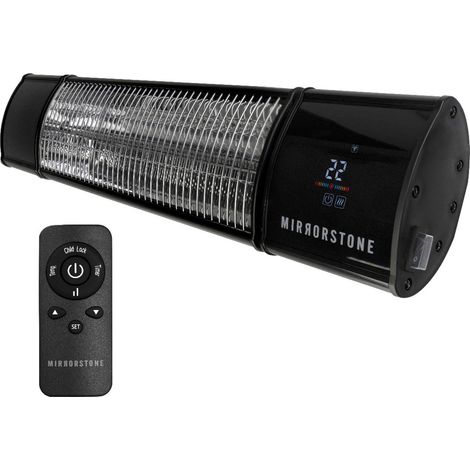 Mirrorstone 2.4kW Athena Wi-Fi Remote Infrared Bar Heater, Outdoor Patio Heater, Wall and Ceiling Mounted (1/5)
