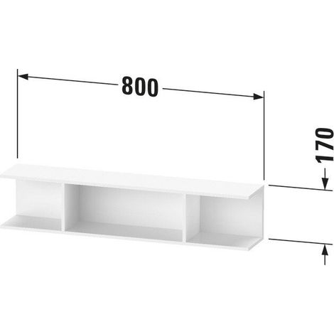 Duravit K21208055550000 Ketho2 étagère murale 800x150x170 chêne huilé (1/2)
