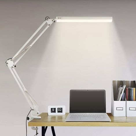 Lampe de Bureau LED,14W ,10 Niveaux de Luminosité X 3 Modes de Couleur, 5V/2A CE Adaptateur Incluse [Classe énergétique A+++]