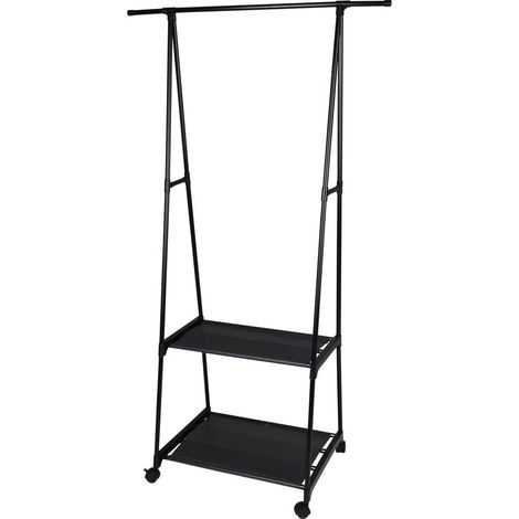 Solutions de rangement - Portant à vêtements à 2 étagères - noir