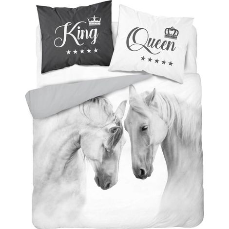 Juego de cama Royal Horses de algodón 160x200 Holland Natura (1/5)