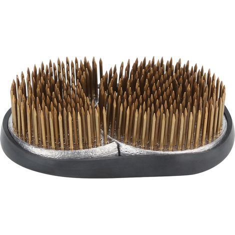 Kenzan - Support Fleuri à Aiguilles en Plomb et Cuivre - Pour Arrangement Floral Intérieur et Extérieur - Disponible en Tailles S M L (1/5)