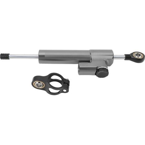 Jeffergarden Amortisseur de direction de moto réglable de type universel augmentant la stabilité stabilisateur adapté à la moto gris foncé (1/5)