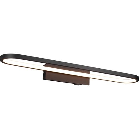 Lampe miroir led pour salle de bain moderne gianni noir ip44 trio lighting (1/5)