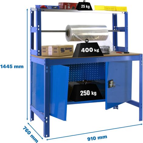 Simonrack Simonwork fixe Arbeitsbank blau 91 cm