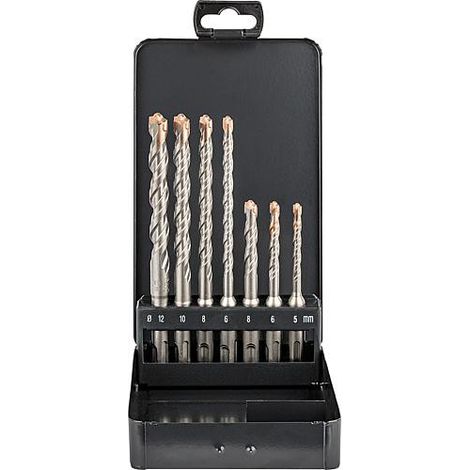 Alpen SDS-plus Jeu de forets 7 pièces F4 forte 2 tranchants ø 5, 6, 8 mm