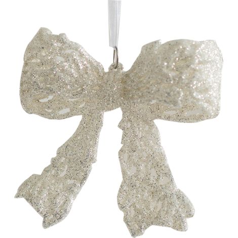 Glitzernder Weihnachtsschmuck, Christbaumschmuck, 3D-Schleifen